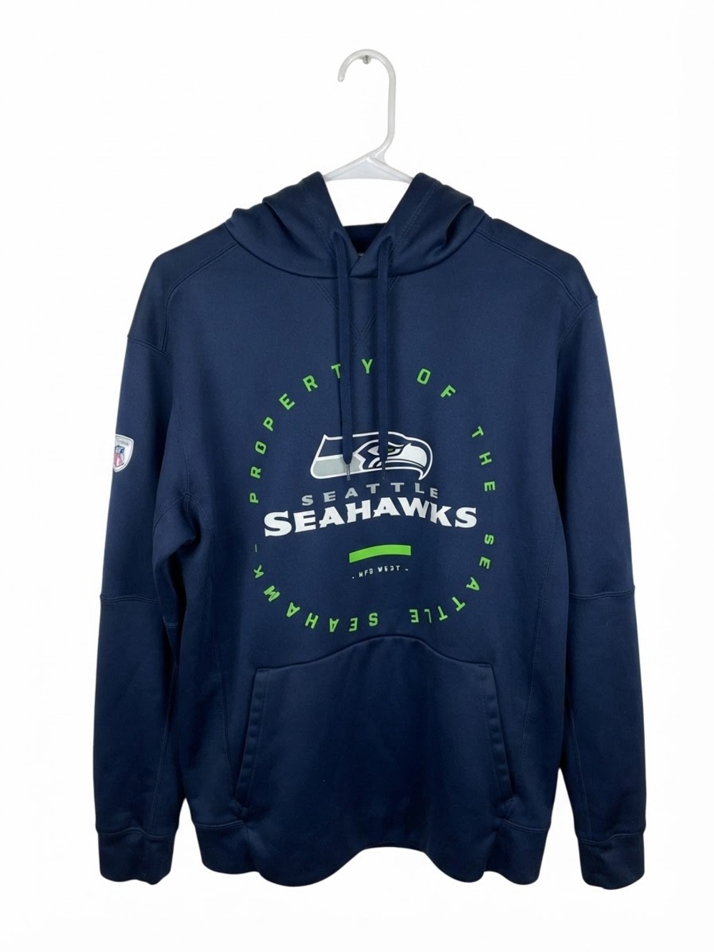 Nike Seattle Seahawks Navy & Neon Green Hoodie
